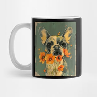 French Bulldog  Flowers Photo Art Design For Dog Onwer Mug